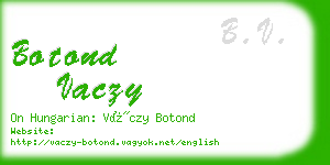 botond vaczy business card